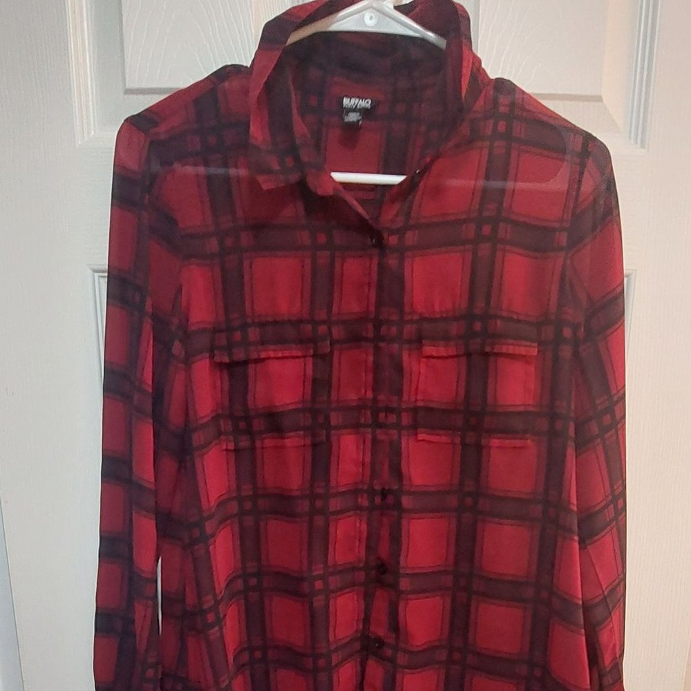Woman's Buffalo brand long sleeve silk shirt